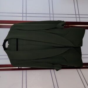 French Mauve XXL olive green open cardigan/blazer